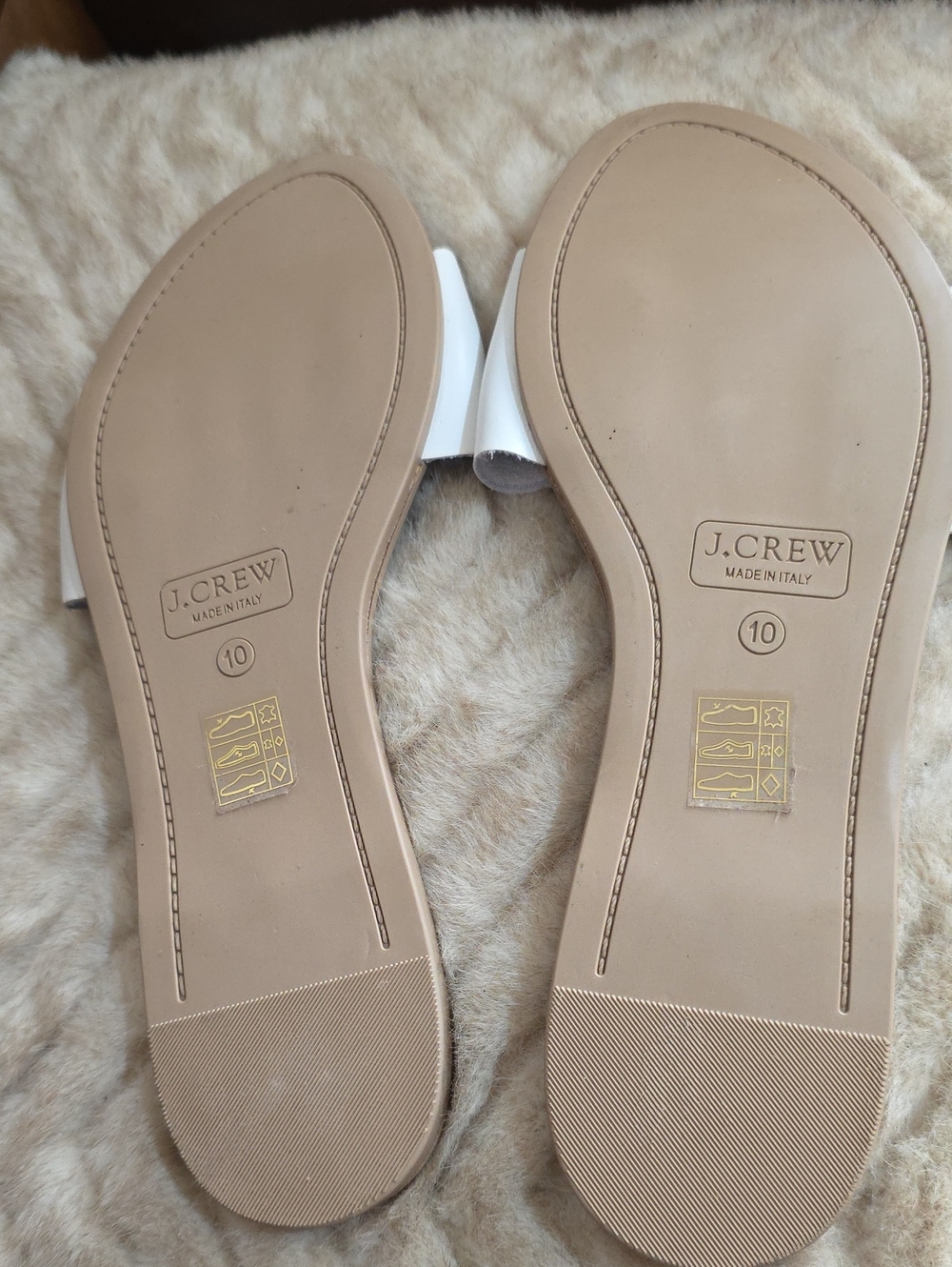 Bundle Of 3 Pairs J. Crew Women's Coral and White Strappy Sandals - Picture 8 of 10